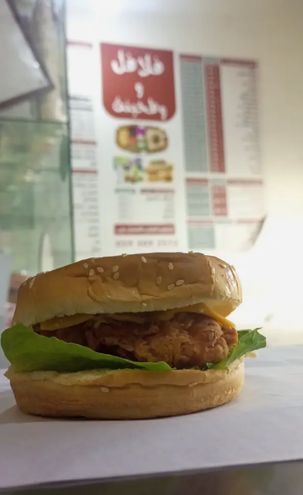 Fried chicken zinger sandwich